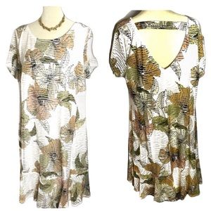 Nicole Miller Studio Floral Shift Dress Sz 18